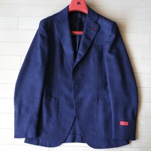 新品 ISAIA テーラードジャケット 44 ネイビー SAILOR ウールシルク 定価 25.3万円 イタリア製 イザイア セイラー スーツ