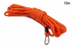 ◆ QIオレンジ 10m9C-4F（ロングリード 10m オレンジ） 丸ロープ 軽量 中型犬 大型犬用 伸縮性抜群 