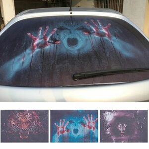 大セール中！i083:車の後ろの装飾用 ホラーステッカー pvcフィルム 透明なガラスの3dビニールフィルム