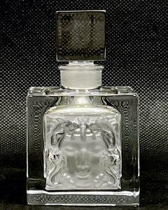 美品 ラリック 香水瓶 MASQUE DE FEMME マスク ド ファム スクエア型パフュームボトル 限定 2005 クリスタルガラス フランス