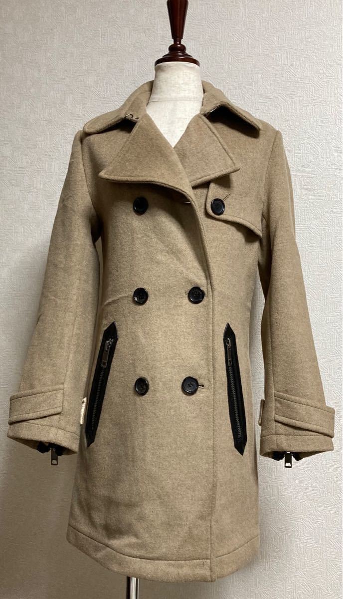 極美品　バーバリー　ダブルフェイス　コート　ノバチェック 金ボタン　カシミヤ混 BURBERRY 超人気 金ボタン バーバリー ダブルフェイス ノバチェック