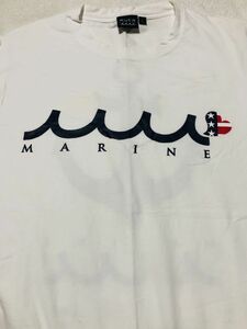 【美品】muta MARINE ムータマリン 定番ロゴ&ハートマーク Tシャツ　ホワイト　Lサイズ　muta TOKYO mutamoda