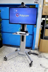 POLYCOM Group500 P001 RealPresence テレビ会議システム MPTZ-10 日立製40インチモニター(L40-A5)+スタンド　一式　38231YY