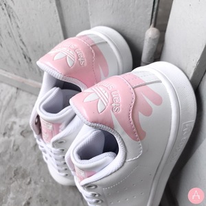 美品★定番 adidas STAN SMITH white/pink EG7306 アディダス スタンスミス ホワイト ピンク レディース スニーカー 靴 シューズ 24cm