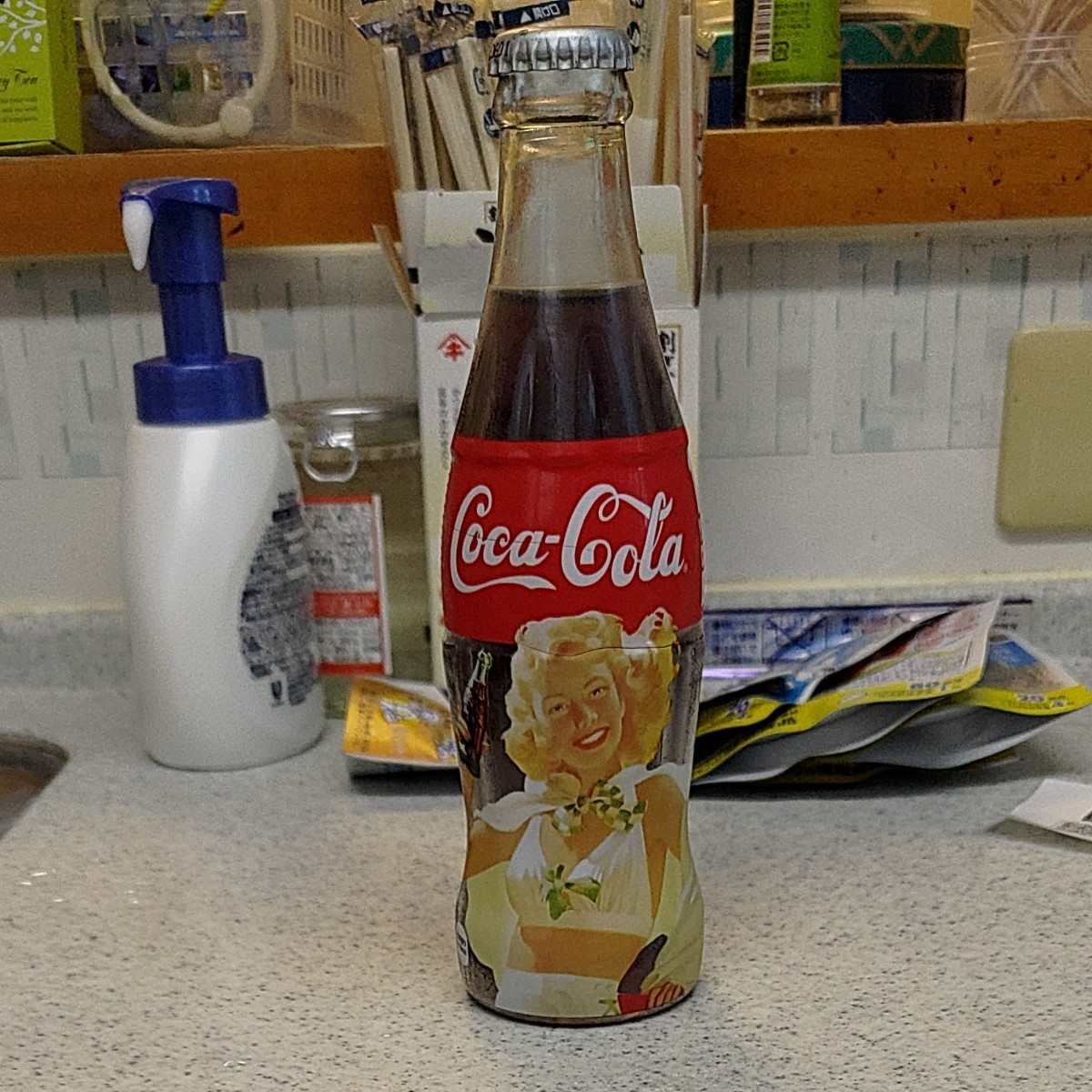 Coca-Cola コカ・コーラ 100周年記念瓶2本セット クリアケース付