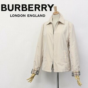 ◆BURBERRY LONDON/バーバリーロンドン 裏地ノバチェック柄 中綿 Wジップ ジャケット アイボリー