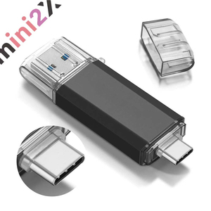 64GB USBメモリ to TypeC タイプC アンドロイド android 2in1 USB メモリ 容量拡張 ファイル データ 動画 音楽