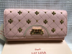 ☆新品☆リズリサLIZ LISA/長財布フタ/ステッチ＆飾りピンク