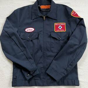 USA製 RED KAP ワークジャケット レッドキャップ ミリタリージャケット ヴィンテージ 90年代 ワッペン ディッキーズ カーハート ネイビー