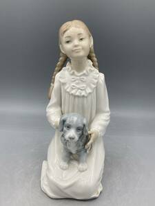 リヤドロ LLADRO 陶器人形 女の子 犬 少女 フィギュリン スペイン 陶器 置物 リアドロ ナオ