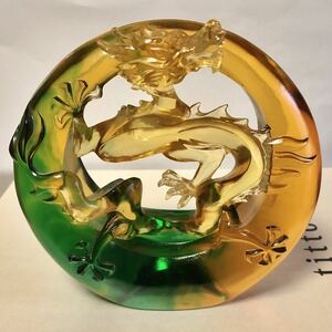 1.2kg! tittot 琉園工房　ガラス工芸品　龍騰運轉　Everlasting Luck for the Soaring Dragon
