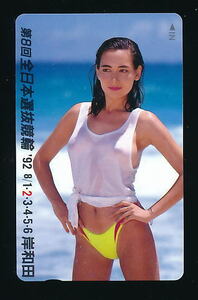 ●198●女性水着モデル・ハイレグ★岸和田競輪 【テレカ50度】●