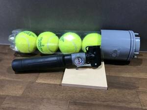 硬式テニスボール保管ケース(径６５mmサイズ)+携帯空気入れ★ボール使用後ケース内を加圧して保管すれば、Newボールの硬さが維持されます