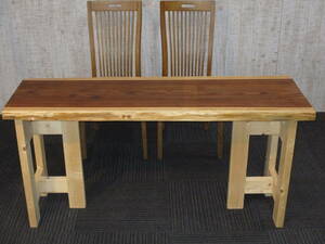 C052　杉　テーブル　1枚板　ローテーブル　ベンチ　カウンター　棚　椅子　ダイニングテーブル　座卓　天板　無垢一枚板