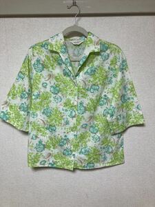 USA製 60s～ LADY ARROW 5分袖シャツ ブラウス 18 ビンテージ 花柄