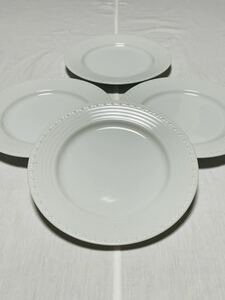 アメリカブランドMuirfieldミュアフィールドニューヨークの白皿4枚セット　リチャードジノリ ロイヤルコペンハーゲン ウェッジウッド