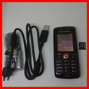 SONY W200c walkmanケータイ おまけ多 USB,メモリM2付 イヤホンケーブル 海外携帯電話　ウォークマン