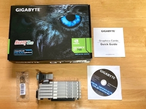 GIGABYTE GeForce GV-N730SL-2GLグラフィックボード ロープロ対応 DDR3 2GB ファンレス