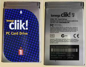 懐かしの記憶メディア 40MB iomega　Clik! PCカードドライブ アイオメガ クリック