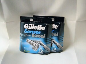 Gillette Sensor Excel　ジレット センサーエクセル　替刃　10個入 2箱　未開封新品　送料無料！　髭剃り　カミソリ　替え刃　シェーバー