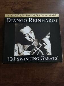 【送料込み即決】ジャンゴ・ラインハルト「100 Swinging Greats」(CD本体、箱、リーフレット付き)Django Reinhardt　ギター
