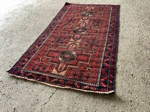 191×106cm アフガニスタン・ヘラート・シルダン産 絨毯 ラグ アンティーク家具 マジック カーペット 01AOBRL220523010D