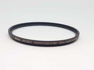 Nikon ARCREST PROTECTIONFILTER 72mm ニコン アルクレスト 高級フィルター 保護フィルター