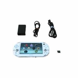 液晶綺麗 PS Vita PlayStation プレイステーション ヴィータ PCH-2000シリーズ Wi-Fiモデル ホワイト 純正 メモリカード4GB 充電器付き 