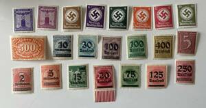 ドイツアンティーク★1920-1930年★ナチス切手★インフレによる貨幣価値下落★切手の再印刷★超稀のドイツ切手★
