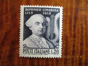 作曲家ドミニク・シマローサ生誕200年記念　1種完　1949年　未使用　イタリア共和国　VF/NH
