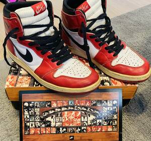Nike Air Jordan1 94年　ナイキ　ジョーダン1 シカゴ　レア　サイズ　白×黒×赤　マイケル・ジョーダンCHICAGO (130207101 00)