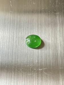 海麗　天然翡翠裸石 アイスジェイダイト カボションルース　高級jewelryジュエリーオーダーメイド用 綺麗な緑色 重さ7.5ct MIRE2005