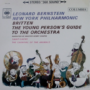 初期LP盤（送料込み）レナード・バーンステイン/New York Phil Saint-Saens 「動物の謝肉祭」& Britten「青少年の管弦楽入門」