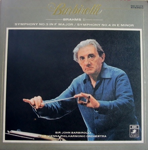 LP盤（送料込み）ジョン・バルビローリ/Wiener Phil Brahms 交響曲3&4番 (2LP)