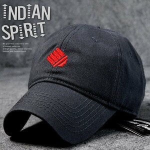 INDIAN キャップ ローキャップ 帽子 メンズ レディース 野球帽 インディアン キャンプ アウトドア 7988121 グレー 新品 1円 スタート