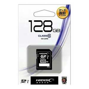 SDXC128GBメモリーカード (HI-DISC）HDSDH128GCL10DS 【1円スタート出品・新品・送料無料】