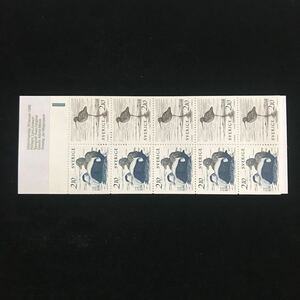 スウェーデン・切手帳《水鳥》SCOTT#1583a/1986年/未/NH
