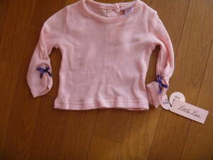 GIRLS 1歳用薄いピンクの長袖シャツ新品 466