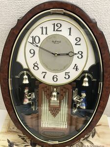 【美品】からくり時計 リズム時計 壁掛け時計 スモールワールド 掛け時計 