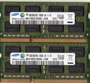 【ノートPC用メモリ】 SAMSUNG DDR3 PC3-10600 8GB (4GB×2枚セット) 1333