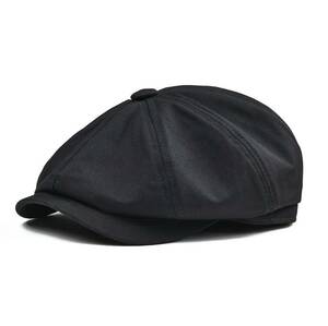 【送料無料】メンズ コットンツイル キャスケット 帽子 ブラック