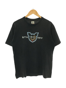 STUSSY◆Tシャツ/L/コットン/白タグ/90s/OLD STUSSY/フェード/シングルステッチ