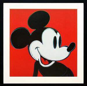 新品 アンディ ウォーホル 現代アート 額装付き 絵画 ディズニー 絵 ミッキーマウス アートポスター アンディ・ウォーホル オフセット