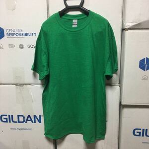 GILDAN アンティークアイリッシュグリーン XL サイズ 緑色 半袖無地Tシャツ ポケット無し 6.0oz ギルダン