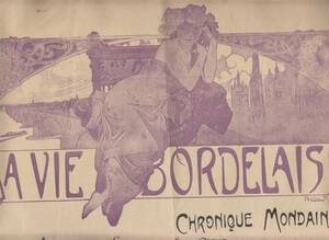 ◆ミュシャ表紙◆週間新聞『La Vie Bordelaise』◆フランス1924年