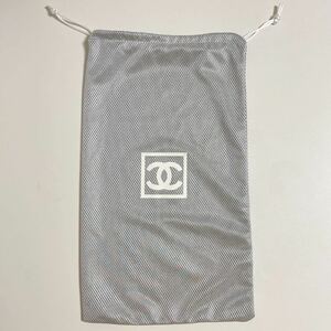 即決☆CHANEL シャネル メッシュ 巾着 保存袋 袋 レア 希少 36×21cm