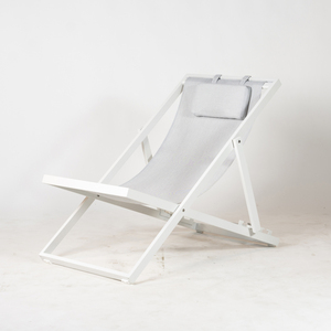 ◆美品◆ACTUS/アクタス LUNA DECK CHAIR/ルナ デッキチェア ホワイト×グレー ガーデン フォールディング アウトドア 折り畳み椅子