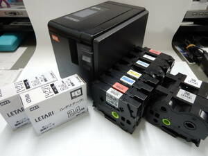 MAX ラベルプリンタ　PM-36H マックス　テプラ　TEPRA Bepop 最新ウィンドウズでも使用可能　中古　テープ多数セット　LETARI レタリテープ