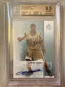 2011-12 sp authentic autograph lebron james BGS9.5 レブロンジェームズ