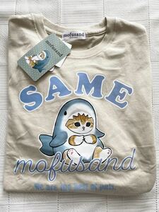 即決★新品　レディースM　mofusand 　半袖Tシャツ　ベージュ　サメにゃん　モフサンド　しまむら　